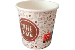 AC ALL CATERING 100 Vasos Desechables de Café Para Llevar - Vasos Cartón para Servir el Café, el Té, Bebidas Calientes y Frías (4 oz - 120 ml, Decorado)…