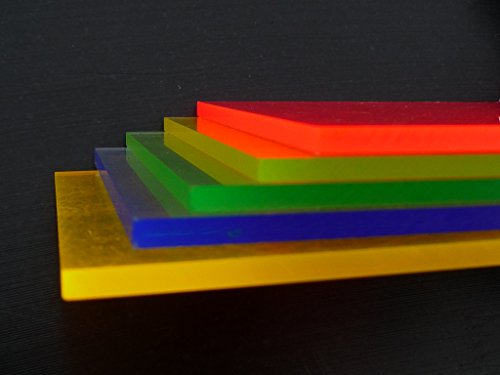 Platte Acrylglas GS, 1000 x 500 x 3 mm, Fluoreszierend rot Zuschnitt alt.intech® - 4