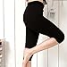 Liang Rou Maternity Elastane Adjust Waistband Cropped Leggings Color Black