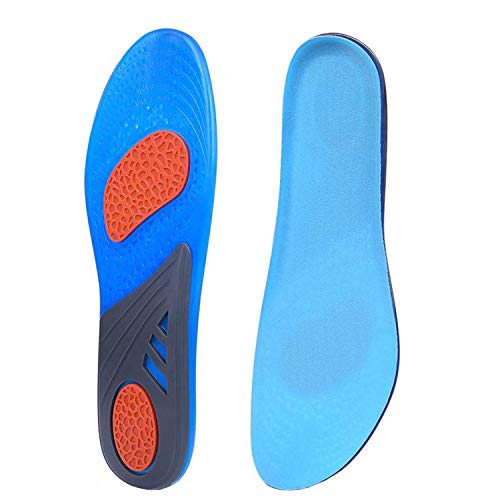 SZSMART Semelles Gel Silicone, Semelles Orthopédique Sport, Comfort Semelles Cuttable Semelles, Soulager la douleur au pied, Shock Absorbant Marcher Courir, Hommes Femmes