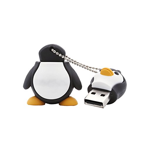 Simtyso niedlich Pinguin USB Stick 16GB Speicherstick 2.0 mit Schlüsselanhänger für Kinder Geschenk Schwarz(32g,Der Pinguin) - 4