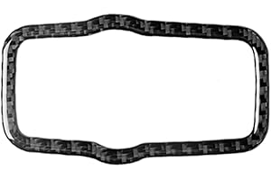 rrx Copertura del telaio del pannello interno in fibra di carbonio compatibile con Alfa Romeo Giulia 2017 2020 (telaio di controllo del faro 05, nero)