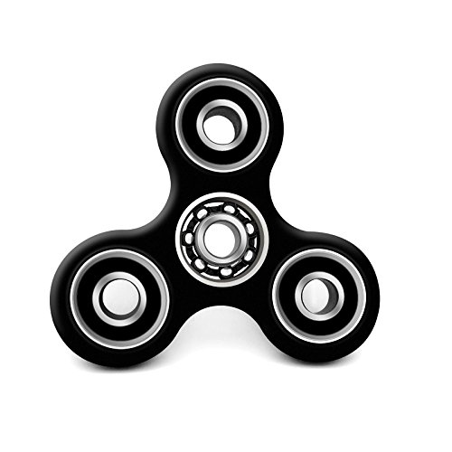 Tri Fidget Hand Spinner,High Speed Metal Bearings,Low Noise Spinning,Fidget Finger Toy for Relieving Stress(Black) Tri Fidget Hand Spinner,High Speed Metal Bearings,Low Noise Spinning,Fidget Finger Toy for Relieving Stress(Black)