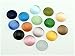 Produktbild 10 Cabochon 10 mm Cateye Glas bunt von Vintageparts, DIY-Schmuck