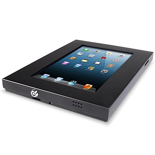 Maclean MC-610 Tablet-Schutzgehäuse Schloss Wandhalterug Halterung Diebstahlschutz Samsung TAB 1 2 3 mit Verschlussschnalle für 10 Zoll Tablet schwarz - 2
