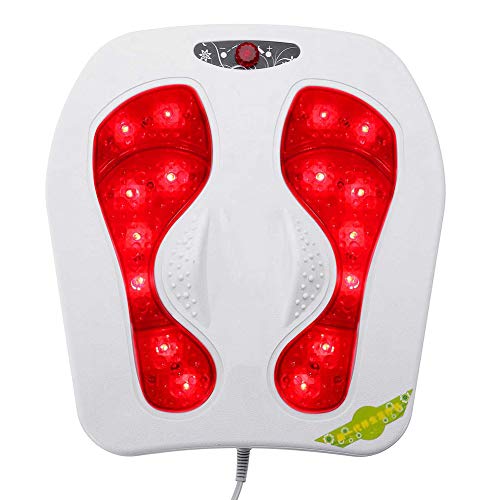 Preisvergleich Produktbild CMCL Elektrisches Fußmassagegerät Vibration Infrarot Heizung Magnetfeldtherapie Spa Relax Magnetischer US-Stecker Blutkreislauf anpassen,White