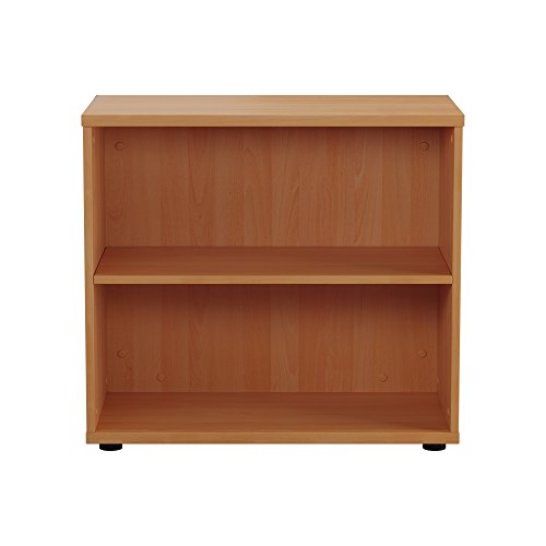 Office Hippo Desk High Open Storage Unit Bookcase - Beech