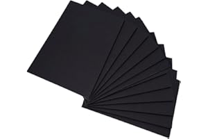 VOHESEA 12 Stück A4 Schaumstoffboards Schwarz Schaumstoffplatte 5mm Leichtschaumplatte Doppelseitige Polystyrol Platte EVA Schaumplatten Styroporplatten für Präsentation, Bastelprojekte, Modellierung