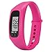 Produktbild Sportuhren,Pottoa Run Step Watch Armband Schrittzähler Kalorienzähler Digital LCD Walking Distance Bracelet Watch Fitness-Uhr Schlaftracker Kalorienzähler (Hot Pink)