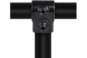 VILO VISIONS Rohrverbinder Temperguss SCHWARZ Gerüstrohr Kupplungen T-Clamps® - TÜV geprüf (T-Stück Kurz (101), 21,3 mm (½”))