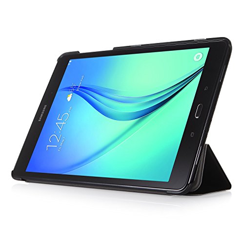 iHarbort® Samsung Galaxy Tab A 9.7 Hülle Case Tasche mit Standfunktion Auto Wake up Sleep PU Leder hüllen für Samsung Galaxy Tab A 9.7 (SM-T550N/ T555N) Smart Cover mit Auto Sleep Wake up / Standfunktion (Galaxy Tab A 9.7, schwarz) - 2