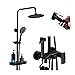 Produktbild Duschset aus Vollkupfer, schwarz, quadratisch, Lift Booster Duschkopf, Multifunktions-Dusche, einstellbare Temperaturregelung, Schwangerschaftswaschset, Duschset, Lift Booster Dusche, (L2JQ23HS)