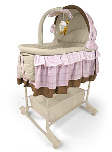 Baby Cradle MILLY MALLY Sweet Melody 4w1 Pink - Rocking Crib - Baby Swinging Crib - Baby Cradle Bed