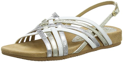 Unisa Cosle_Multi, Sandalias con Punta Abierta para Mujer, (SIL/pla/WH), 39 EU