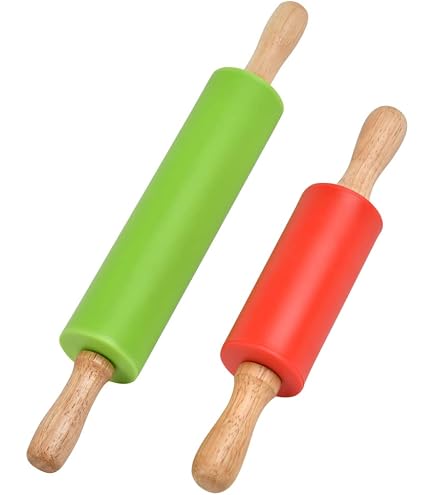 Mattarello personalizzato per bambini con nome inciso: rullo in legno di faggio, formato mini. Prima cottura. - Italia