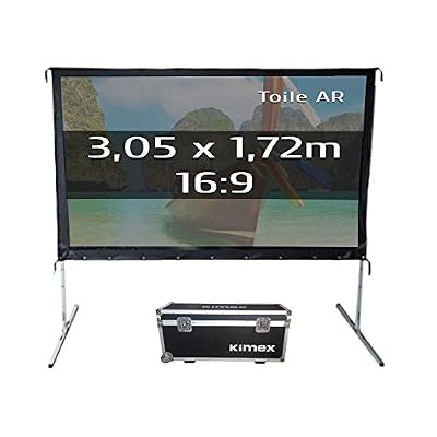 KIMEX 046-2016K Ecran de projection valise 3,05 x 1,72 m, format 16/9, projection arrière