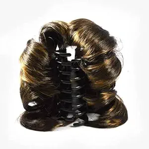 AB Beauty House Artificial Juda Brown Hair With Clutcher For Women & Girl Pack of 1 Bun Clip (Brown)