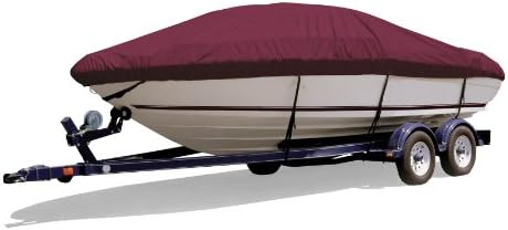 Survivor Marine Products Boat Cover for Tri-Hull Style Boats (Inboard/Outboard), Cranberry, 19-Feet 5-Inch - 20-Feet 4-Inch Length Overall x 96-Inch Beam Width