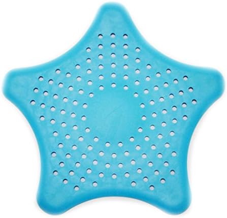 MYNC - Hair Catcher Strong Suction Bath Stopper Strainer Filter Shower Cover Durable Outlet Hair Filtration Tub Drain Star Protector (1 Pc, Blue)