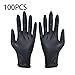 Produktbild WEIWEITOE 100 stücke Einweg Schwarze Handschuhe Haushaltsreinigung Waschhandschuhe Nitril Labor Nail Art Medical Tattoo Antistatische Handschuhe, schwarz, M