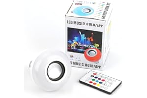 Haofy Lampadine Colorate Led, E26/E27, Altoparlante Bluetooth Rgb, Cambia Colore, Con Porta Usb E Telecomando Per Feste, Casa, Halloween, Decorazioni Natalizie (Controllo Bluetooth)