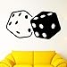 Produktbild Geiqianjiumai Poster Wandaufkleber Cube Dice Gambling Casino Lucky Wandtattoo Abnehmbarer Wandtattoo Wohnzimmer Schwarz 56x30cm