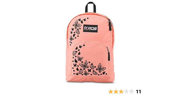 trans jansport black backpack