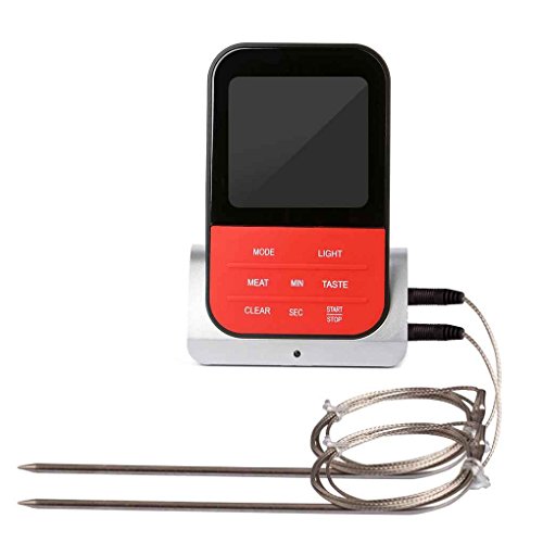 examen coconut Double sans fil sonde numérique Alimentation Thermomètre électronique BBQ Griller cuisine compteur de température