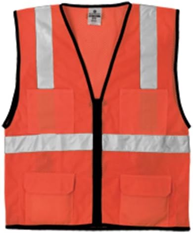 ML Kishigo 1192 Economy Series Ultra Cool Mesh 6 Pocket Vest, Fits 2X-Large and 3X-Large, Orange