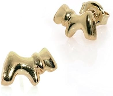 Christmas sale puppy small girls earings Dog Gold or Rhodium Plated jewelry