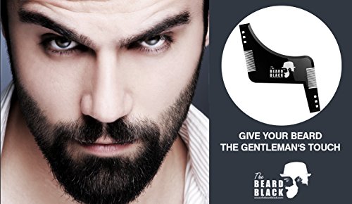 Bart-Gestaltung & Styling-Tool mit eingebautem Kamm für perfekten Line Up & Edging, verwenden Sie mit einem Bart Trimmer oder Rasiermesser, um Ihre Bart & Gesichtsbehaarung, Premium-Qualität Produkt von The Beard Black - 5