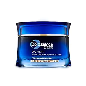 Bio-essence Bio-Vlift Face Lifting Cream (Extra Lift + Brightening), Bio-Energy Complex, Black Orchid, Fermented Rice, Non-greasy Moisturizing, Niacinamide, Suitable for All Skin Types, 45g