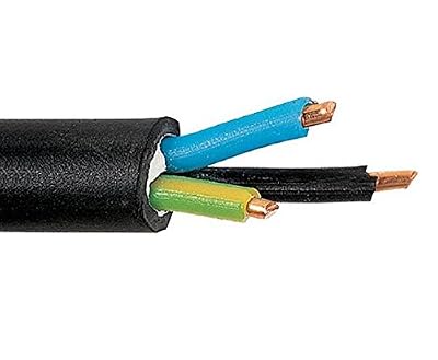 Lynelec Câble rigide industriel U1000 R2V noir 3G2,5 mm² Touret de 500 m Lynelec