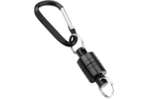 VGEBY Mosquetón para Pesca con Mosca Magnético Soporte de Liberación de Aleación de Aluminio (Color : Negro)