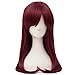 Produktbild Top Cosplay Fashion Dunkelrot Lang 22 Inches Wellig Lolita Frauen Cosplay Perücke Hitzebeständig