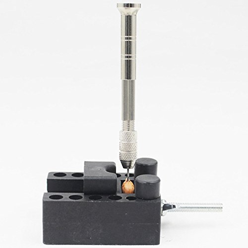 Handbohrer set Mini Aluminium Handbohrmaschine mit Keyless Chuck und 10 Spiralbohrer Rotary Tool Set Silber - 6