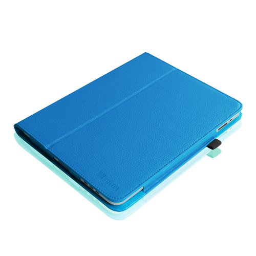 Fintie Apple iPad 1 Hülle Case Schutzhülle Etui Tasche – Folio Slim Fit Ständer Kunstleder Smart Cover mit Stylus Loop für iPad 1st Generation, Blau - 8
