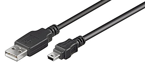 WireThinX USB Kabel (A-Stecker auf B-Mini-Stecker 5 polig) schwarz 1,50 m