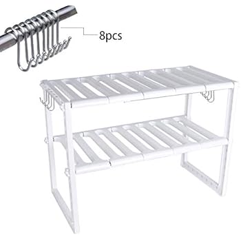 Regal für Unterschrank 26*38*(38 ~ 65) cm, 2 Schichten, mit 8 stk S