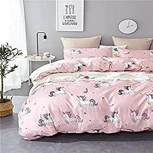 SYNEX Beautiful Cartoon Kids Design Print Super Soft Microfiber Reversible Single Bed AC Dohar | Blanket (Unicorn Cartoon Print)