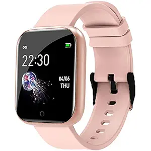 TechKing (SPECIAL 12 YEARS WARRANTY) Waterproof JB20 Touchscreen Smart Watch Bluetooth Smartwatch with Blood Pressure Tracking, Heart Rate Sensor and Basic Functionality for All Women,Men, Boys & Girls Wristband -ROSEGOLD