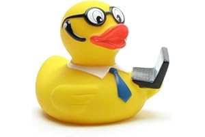 DUCKSHOP Paperella di gomma con computer portatile