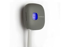 Lock & Lock Zahnbürsten Sterilisator - Tragbarer Behälter mit UV-LED-Technologie zur Sterilisation und Desinfektion von Zahnbürstenköpfen - fasst eine Bürste - Grau