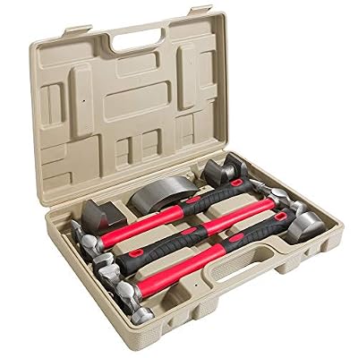 Arebos Set de Marteau Tôlerie Carrosserie Marteau Carrosserie Marteau Set et tas