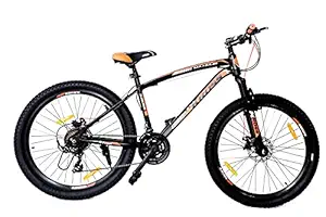 KROSS Maximus Pro Front Suspension Unisex Dual Disc 26T Mountain Cycle (21 Gear, Orange/Black) Frame: 20 Inches