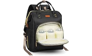HOMIEE Zaino Fasciatoio Mamma,Borsa per Pannolini Impermeabile, Nappy Stoffa Oxford Grande Capacita 3 Tasche Isolanti Bottiglia per Viaggiare Mamma con Porta di Ricarica USB