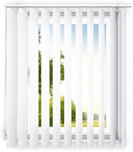Kit Store Californien à Lamelles Verticales 127mm - Blanc - 200x260cm - Prêt à Poser