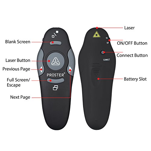 Proster Puntero para Presentaciones 2 4 GHz Inal mbrico USB PowerPoint PPT Presentador Control Remoto con Puntero L ser Rojo para la Ense anza Presentaciones Discurso Asambleas Escolares y etc Proster Puntero para Presentaciones 2 4 GHz Inal mbrico USB PowerPoint PPT Presentador Control Remoto con Puntero L ser Rojo para la Ense anza Presentaciones Discurso Asambleas Escolares y etc