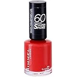 Rimmel London Smalto Unghie 60 Seconds Super Shine - Asciugatura Rapida e Lunga Durata - 300 Glaston-Berry (Corallo) - 8 ml