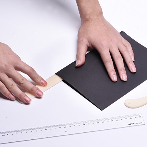 Outus Papier Falzbein aus Kunststoff Spitz Knochen Werkzeug für Papierhandwerk, Kartenherstellung, Büromaterial und Handgefertigte Bücher - 6